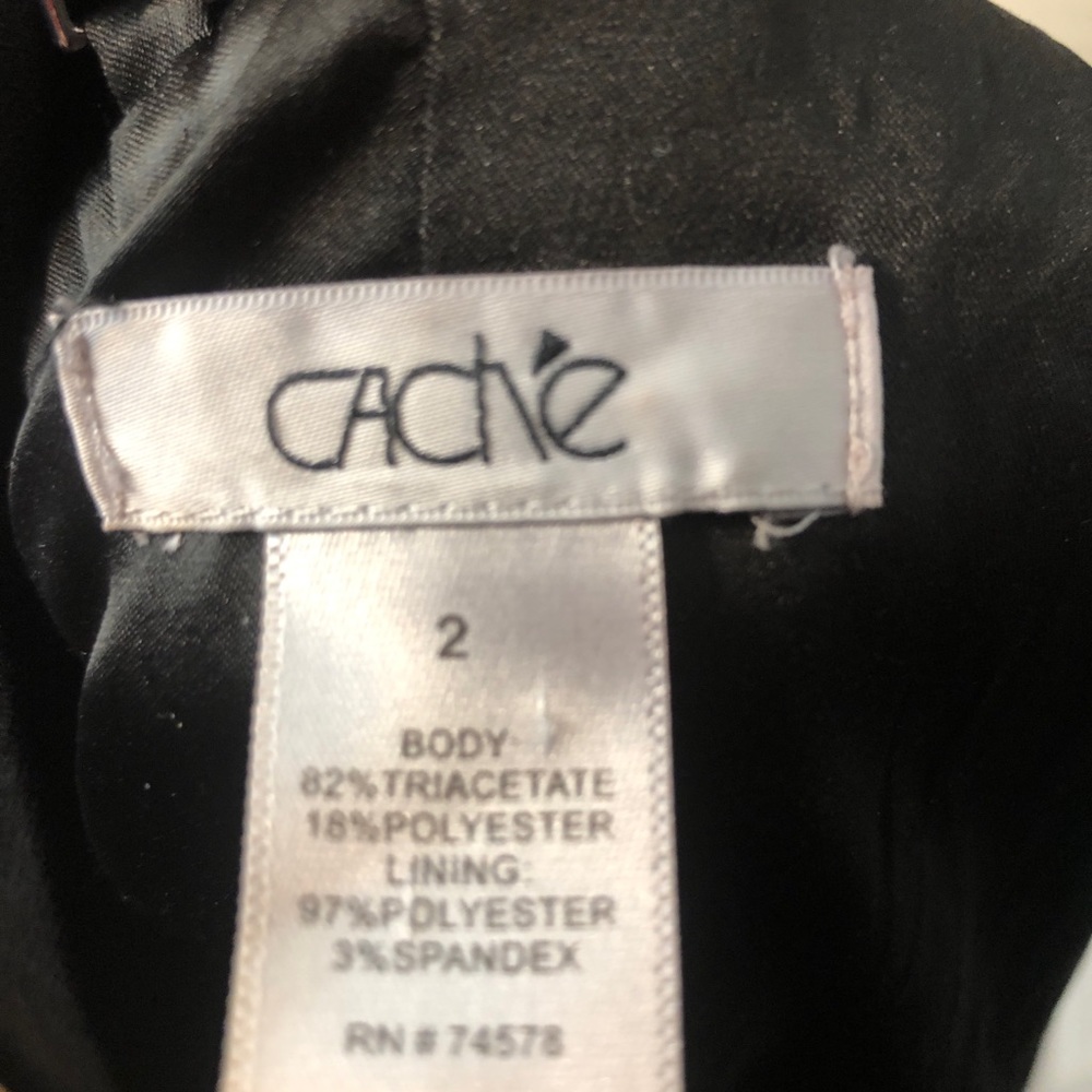 Cache Black Trim With Flowers Blazer Size 2 - image 7